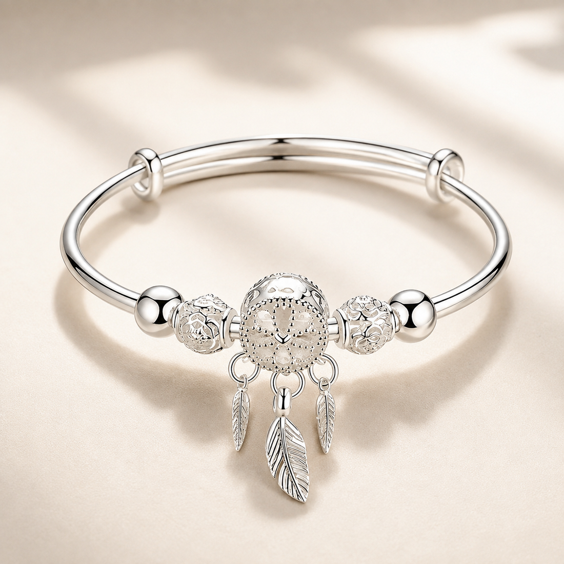 Aiyana – Pulsera atrapasueños ajustable en plata 925
