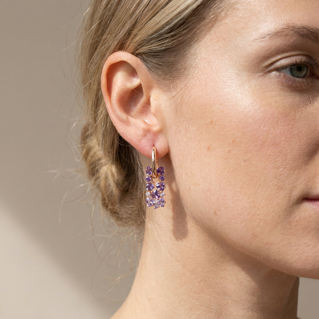 Joshi – Pendientes elegantes morados
