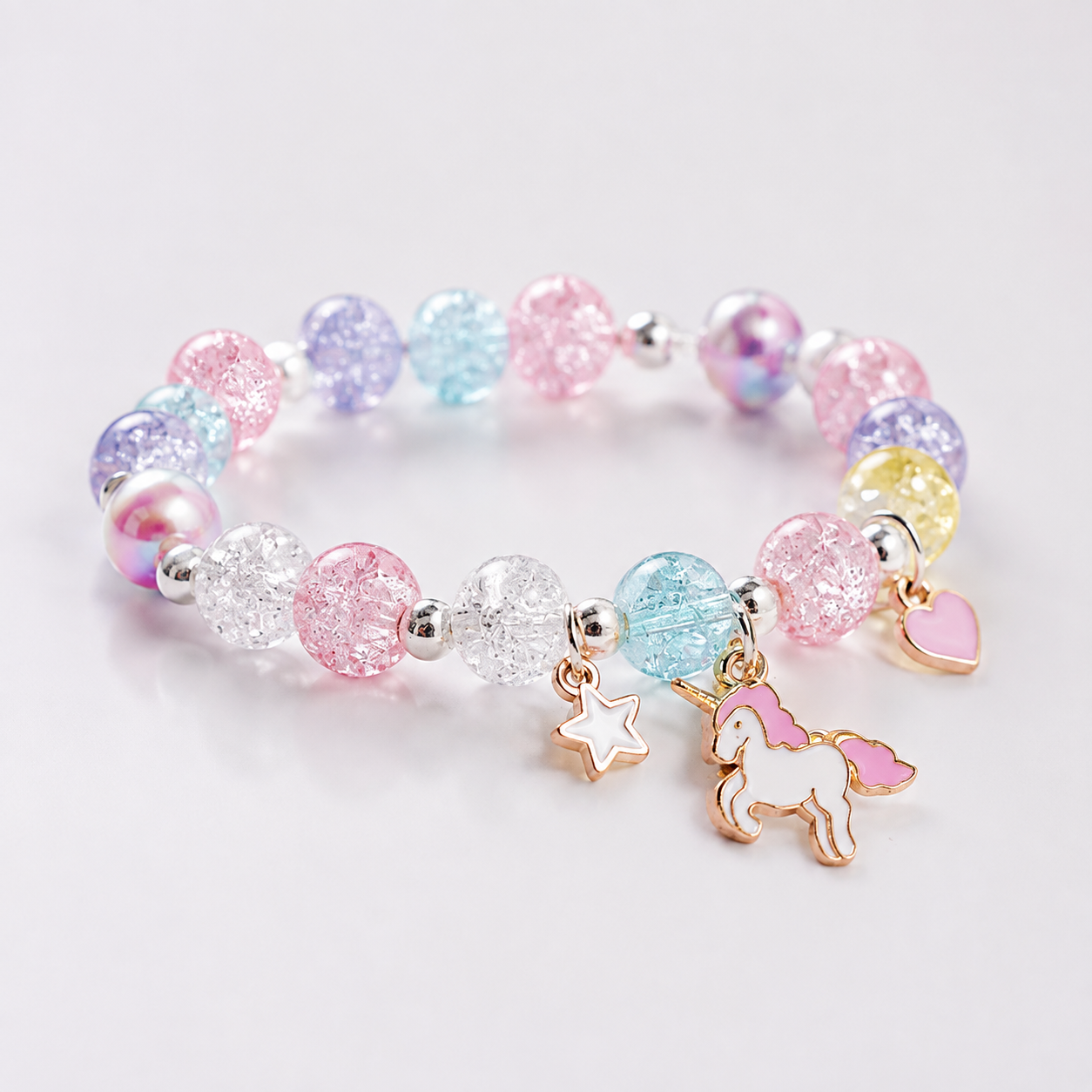 Soñado - Pulsera de perlas con colgante de unicornio