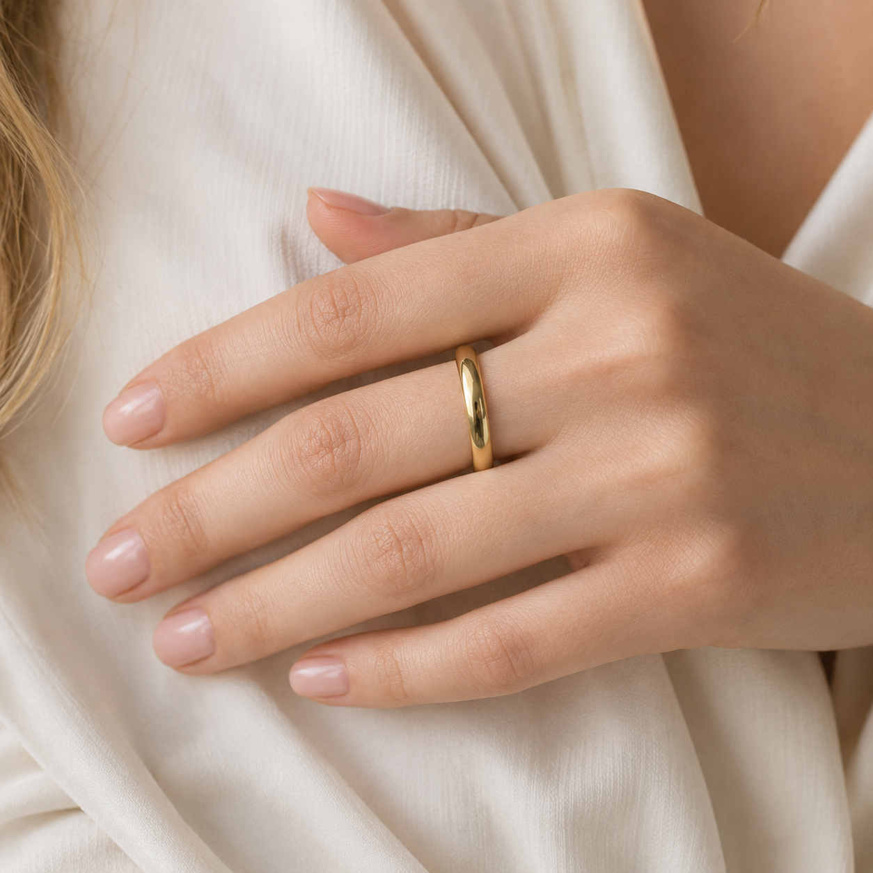 Eloane – Anillo de acero inoxidable dorado