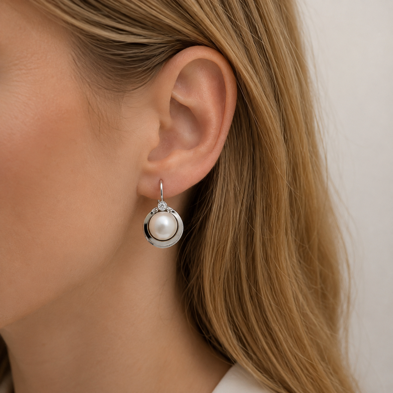 Helena – Pendientes vintage con perlas redondeadas