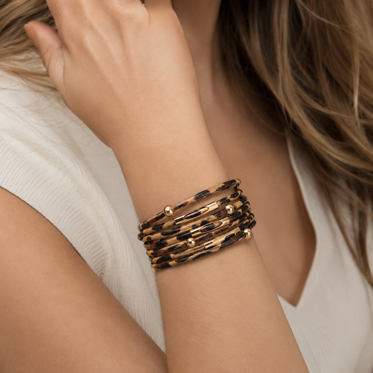Margaux – Pulsera de leopardo refinada
