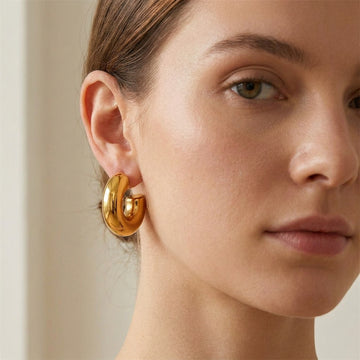 Ayla – Aros gruesos color oro