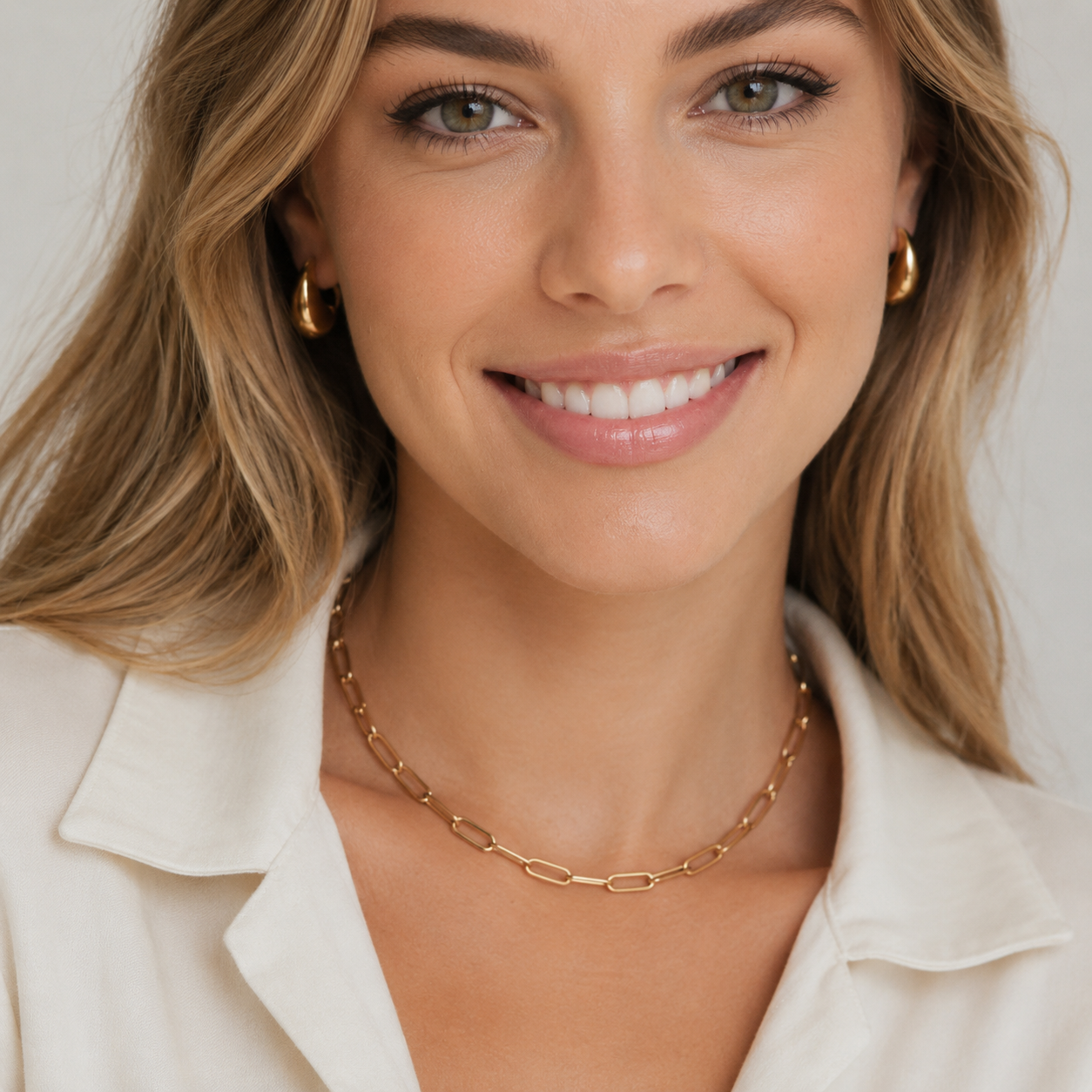 Mara – Collar de clip dorado