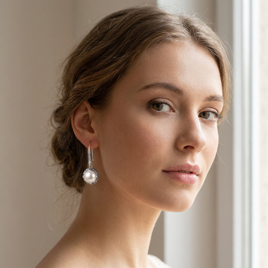 Rosalie – Pendientes de plata y perlas