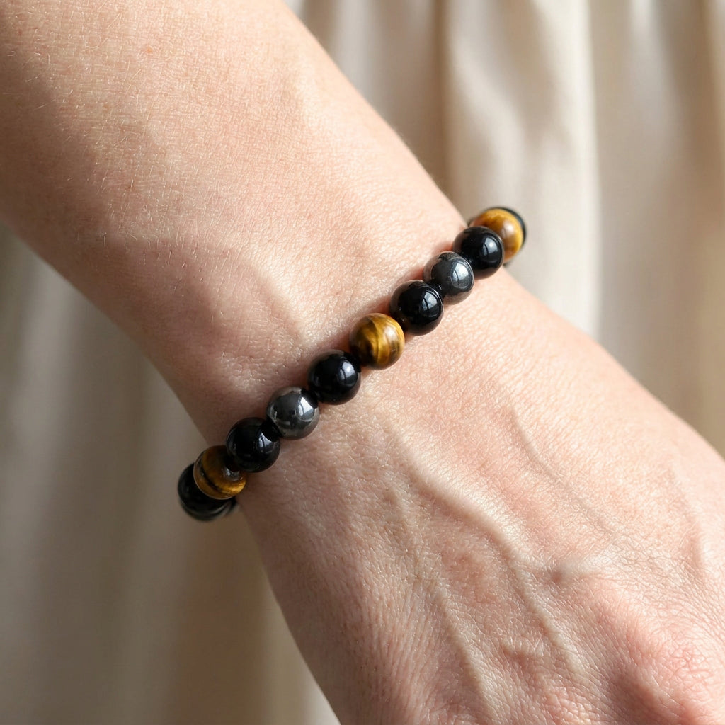 Kiarra – Pulsera de triple protección de piedras naturales