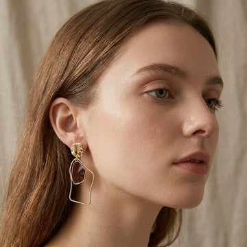 Rhia – Pendientes con colgantes irregulares colgantes