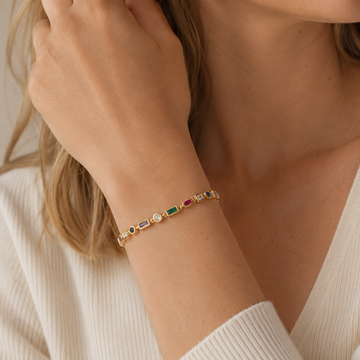 Nozomi – Pulsera multicolor con detalles brillantes