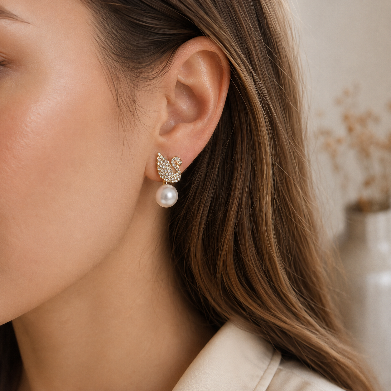 Pendientes de perla Schwan