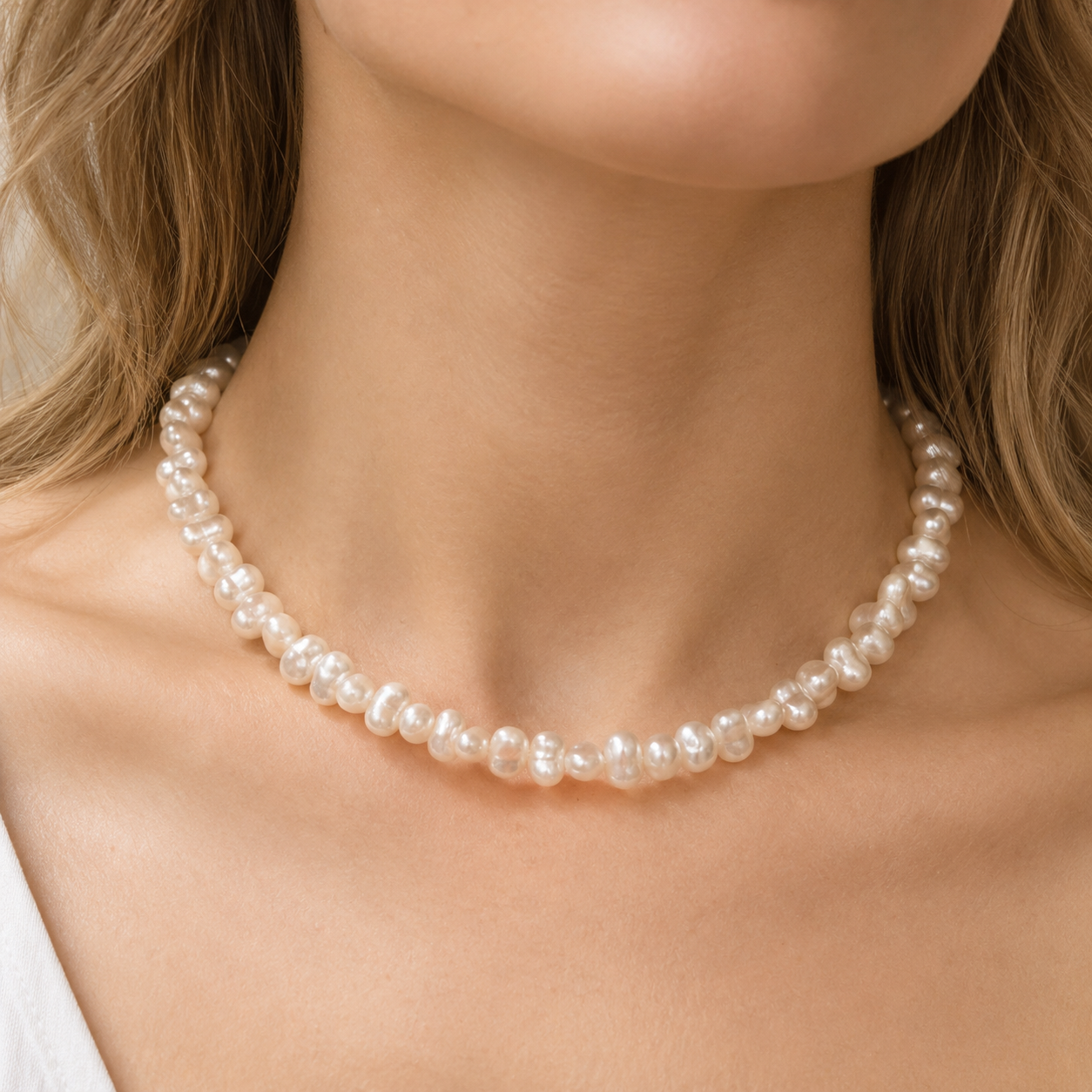 Stella - collar de perlas en racimo
