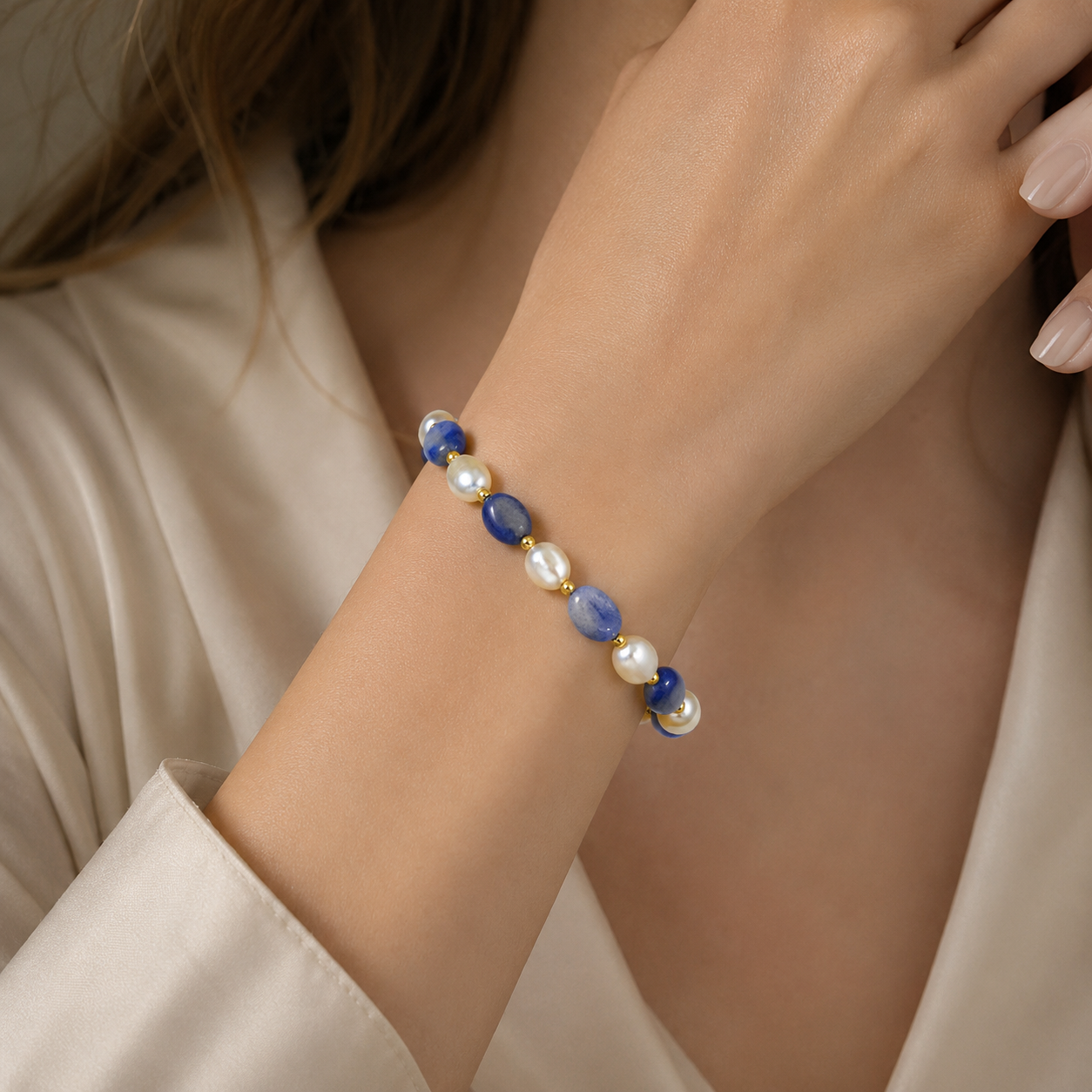 Kira – Pulsera elegante de perlas del océano