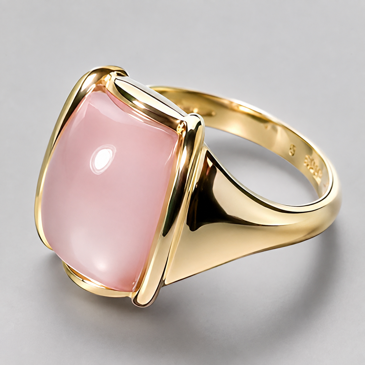 Sophia – anillo cuadrado vintage de oro rosa