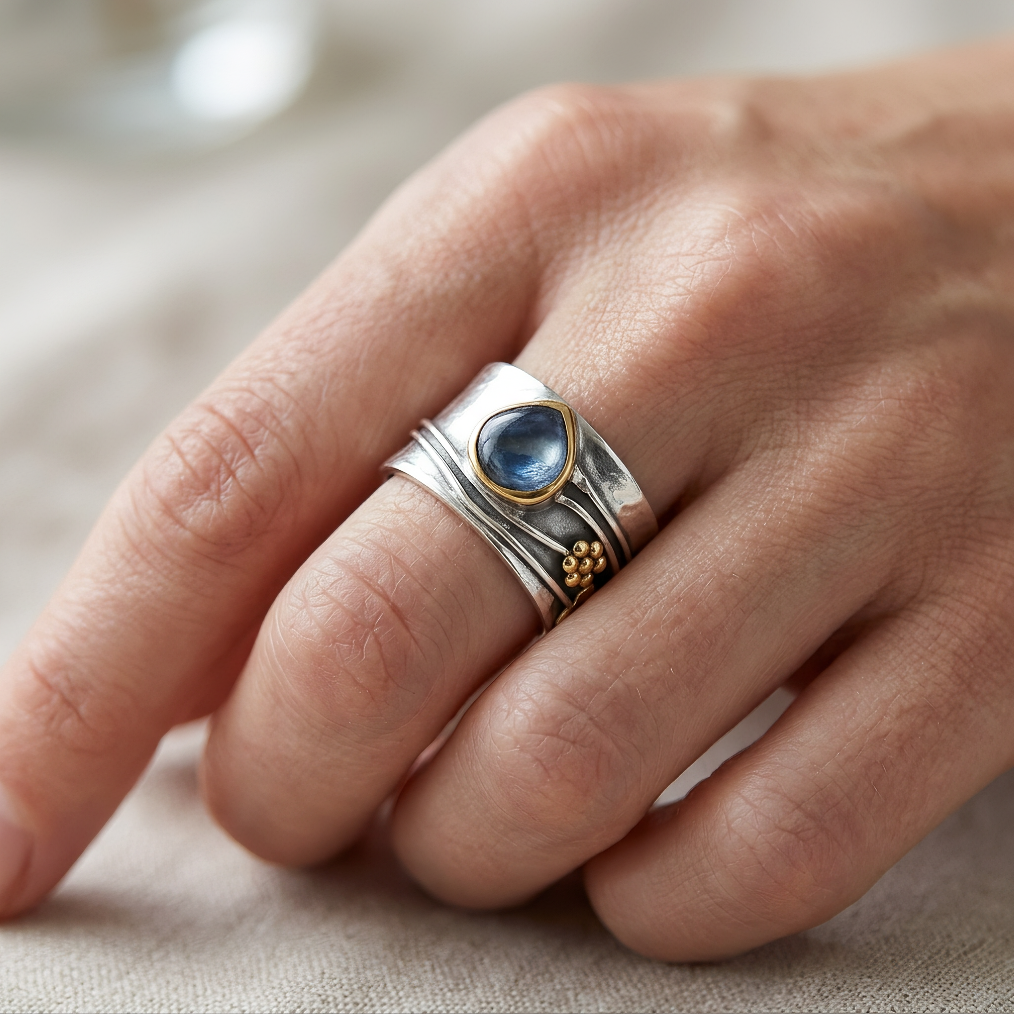 Patricia – anillo de meditación bohemio