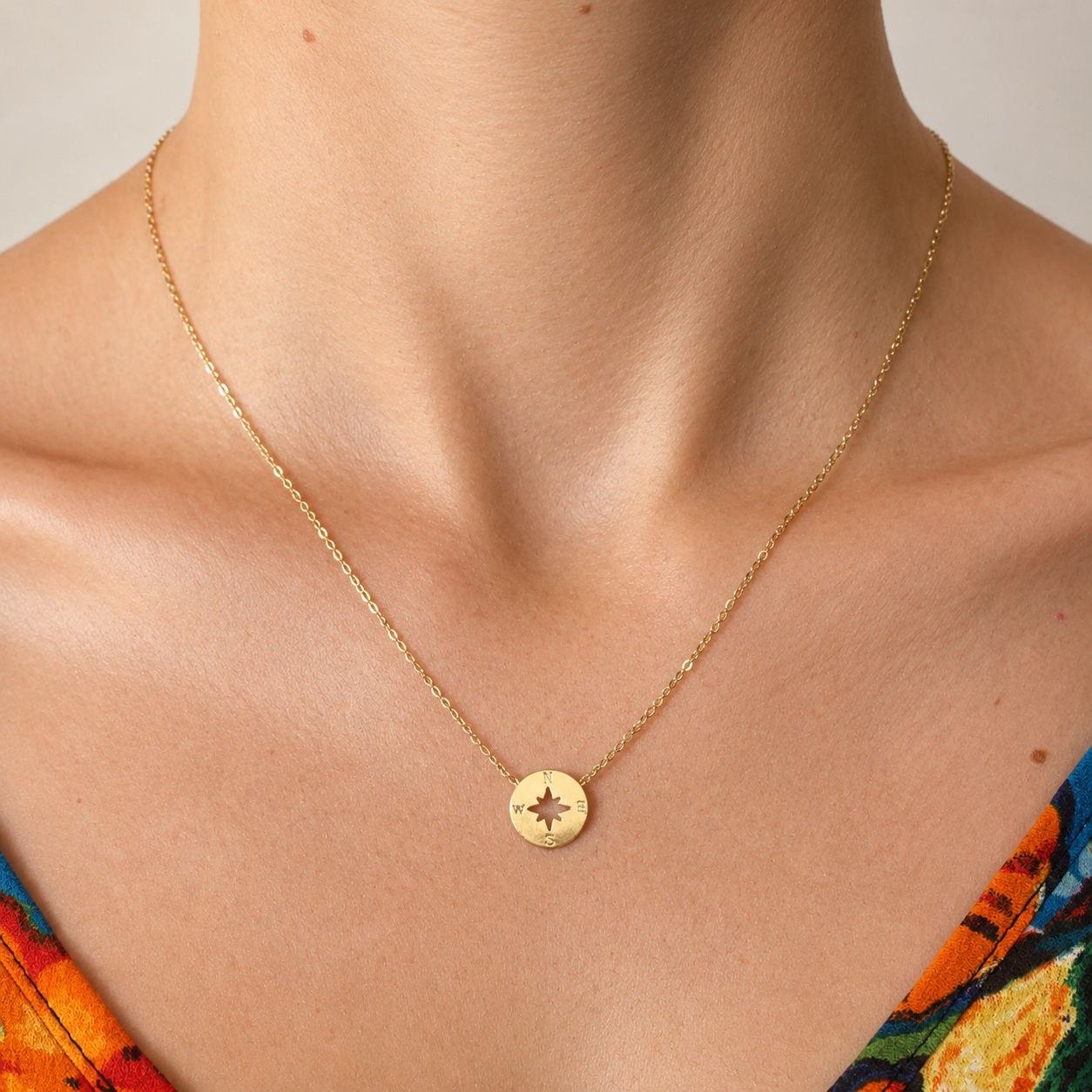 Runder Kompass - Collar de encanto