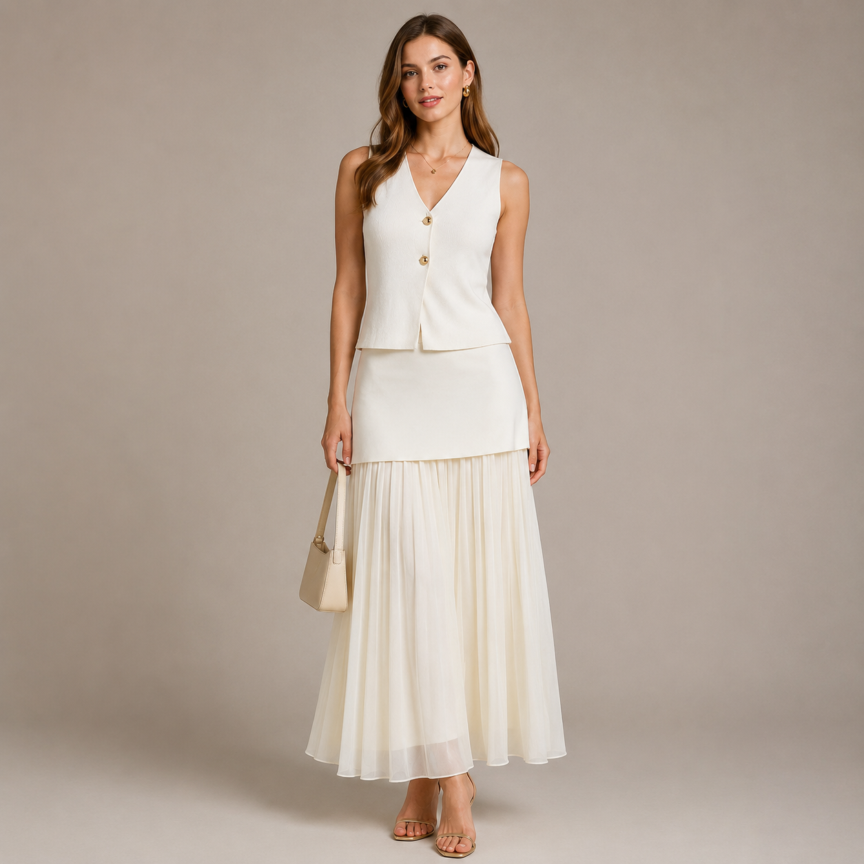 Airen - Conjunto de Chaleco y Falda Casual