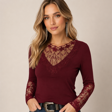 Lishcelle - Blusa con Cuello en V Sofisticada