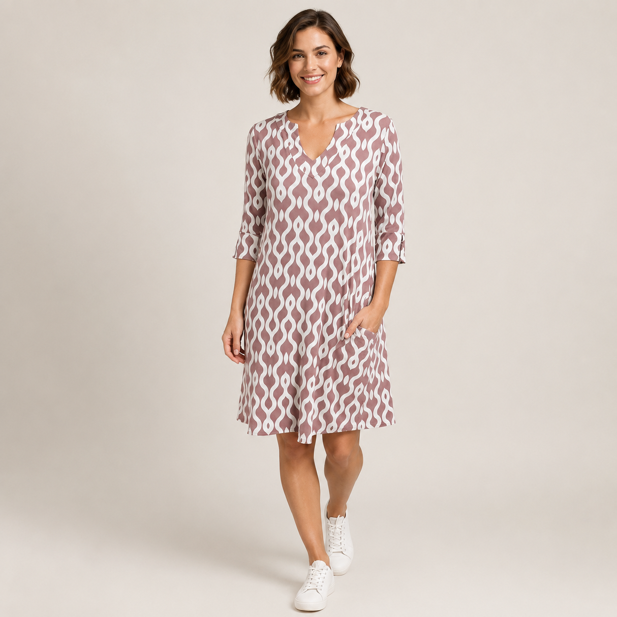 Jazmin - Vestido Midi Suelto con Volantes
