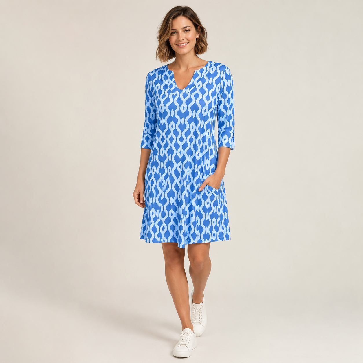 Jazmin - Vestido Midi Suelto con Volantes