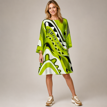 Harriett - Vestido Midi Estampado Estiloso