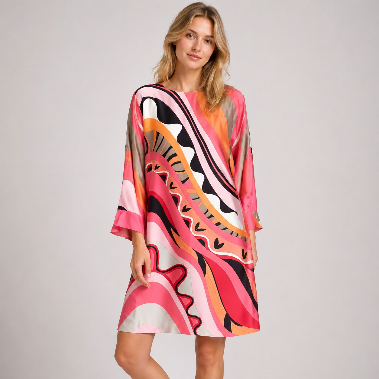 Harriett - Vestido Midi Estampado Estiloso