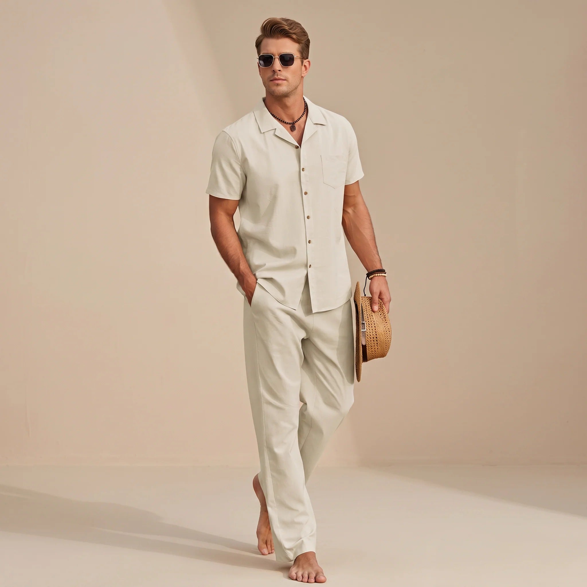 Hampton - Conjunto de Camisa Relajada y Cómoda
