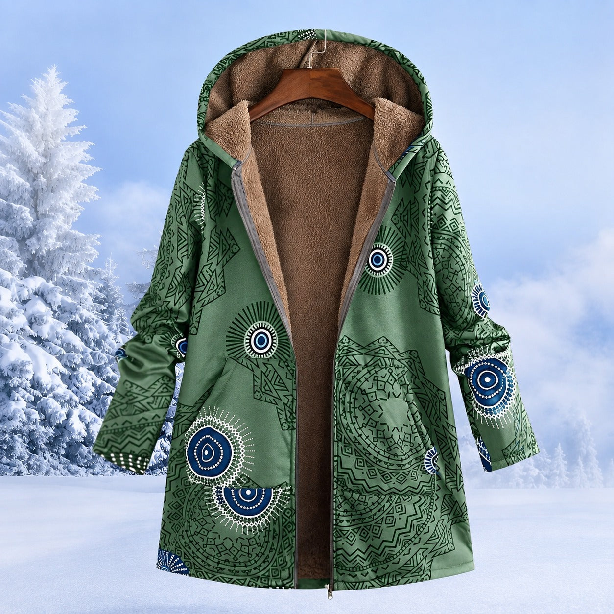 FluffCoat - Chaqueta de invierno colorida y elegante