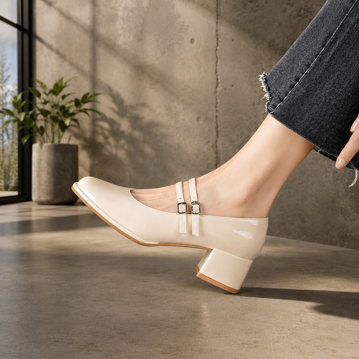 Curtis - Sandalias elegantes de tacón bloque