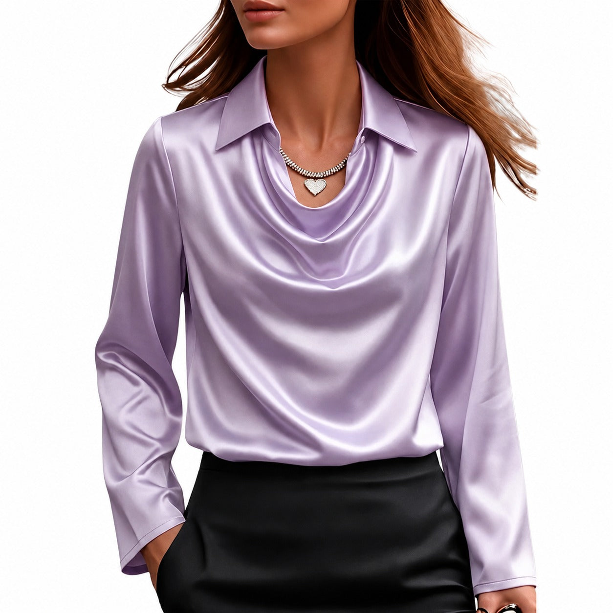 Dionne - Blusa elegante de manga larga para mujeres