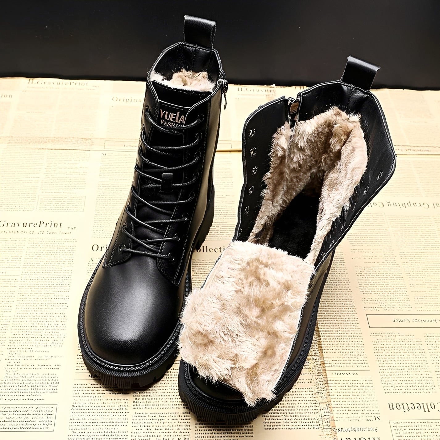 Adelpha - Botas negras de invierno para días fríos