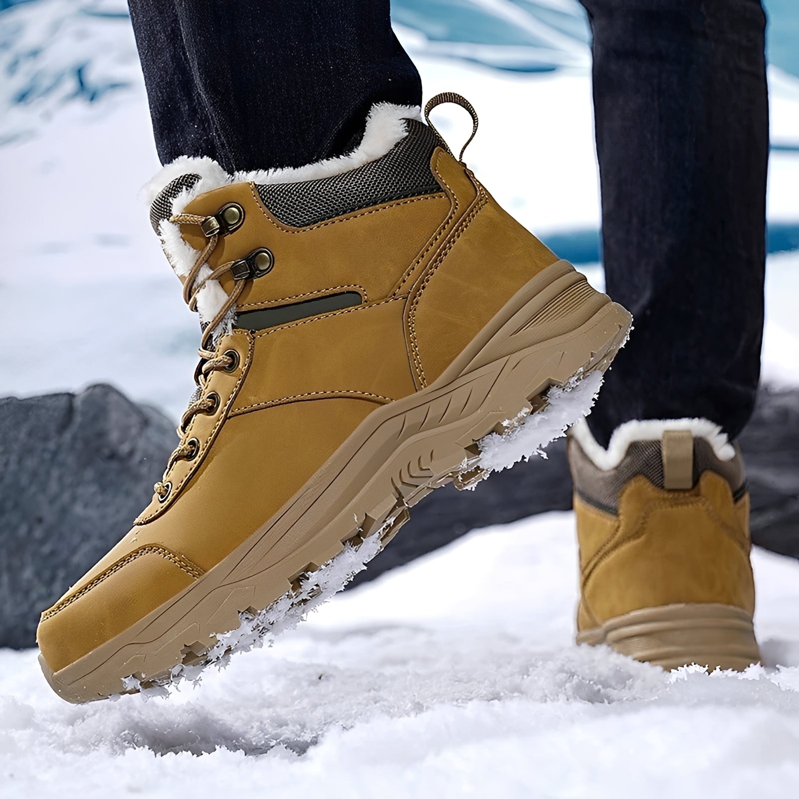 Franklin - Botas de invierno para hombres, cálidas para exteriores