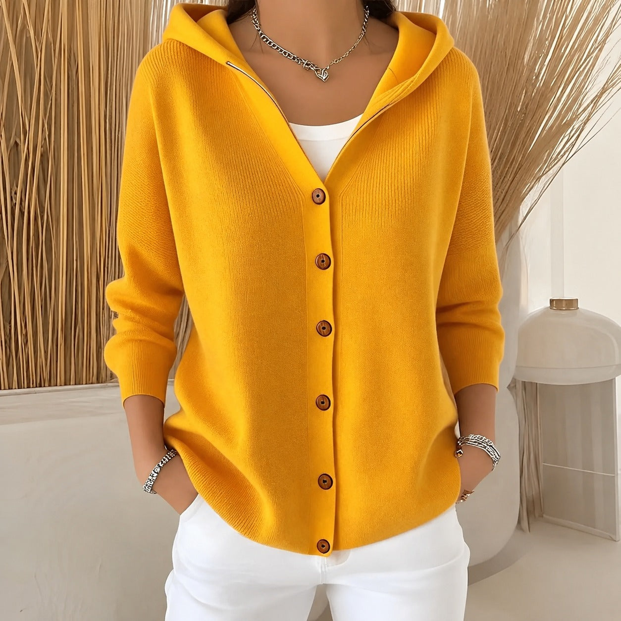 Ryanne - Chaqueta de manga larga con capucha para mujeres