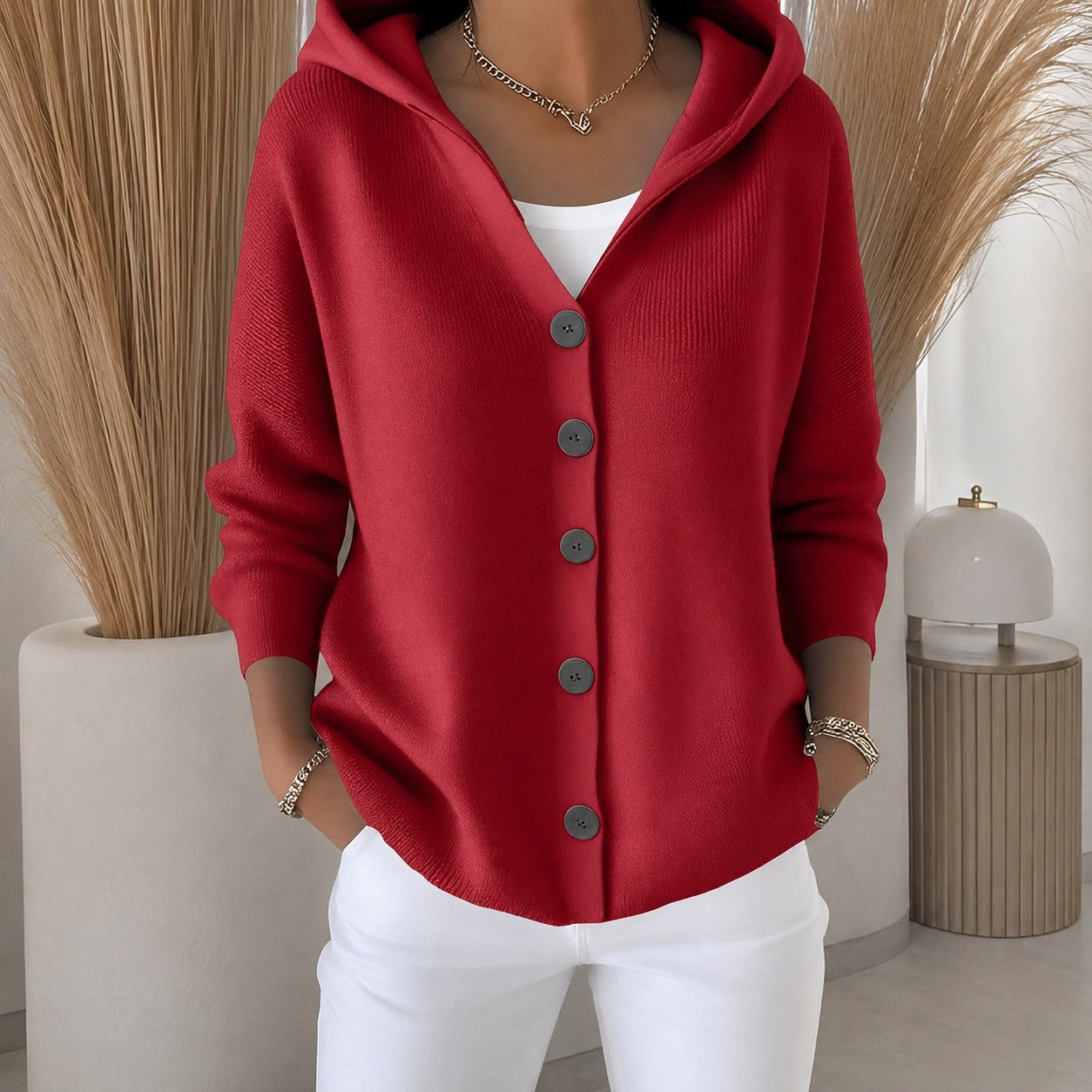 Ryanne - Chaqueta de manga larga con capucha para mujeres