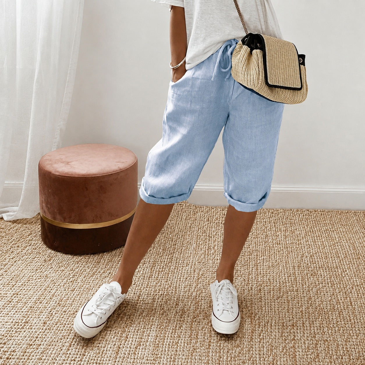 Ella - Shorts casuales con propiedades de absorción de humedad