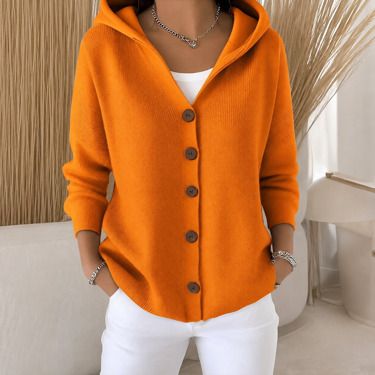 Ryanne - Chaqueta de manga larga con capucha para mujeres