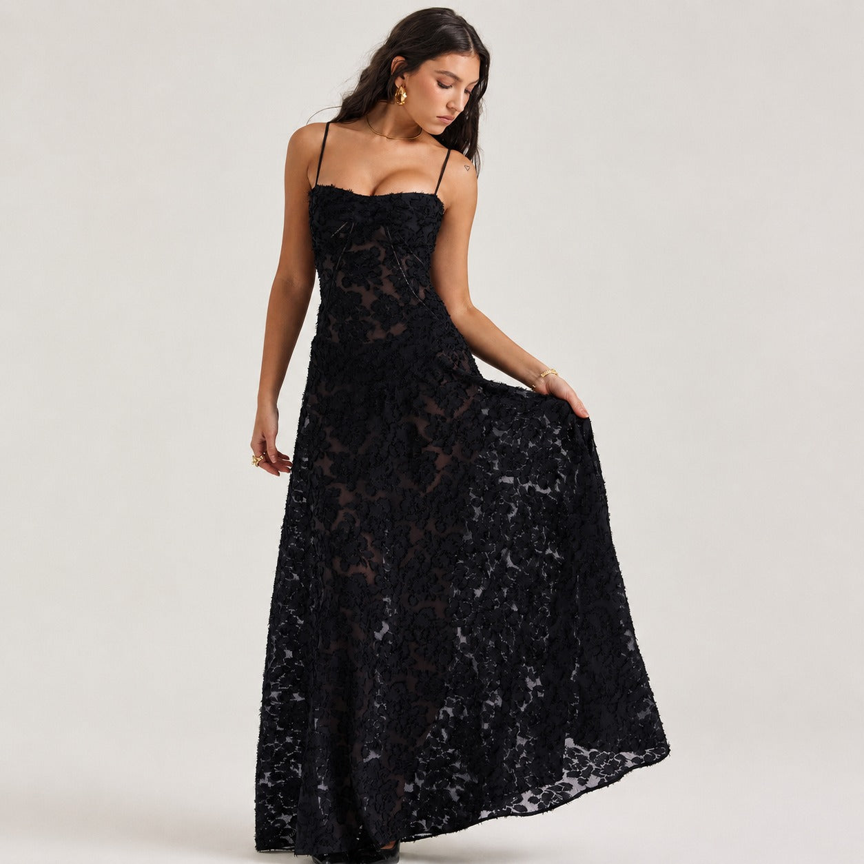 Jazmine - Vestido Maxi Ajustado Estiloso