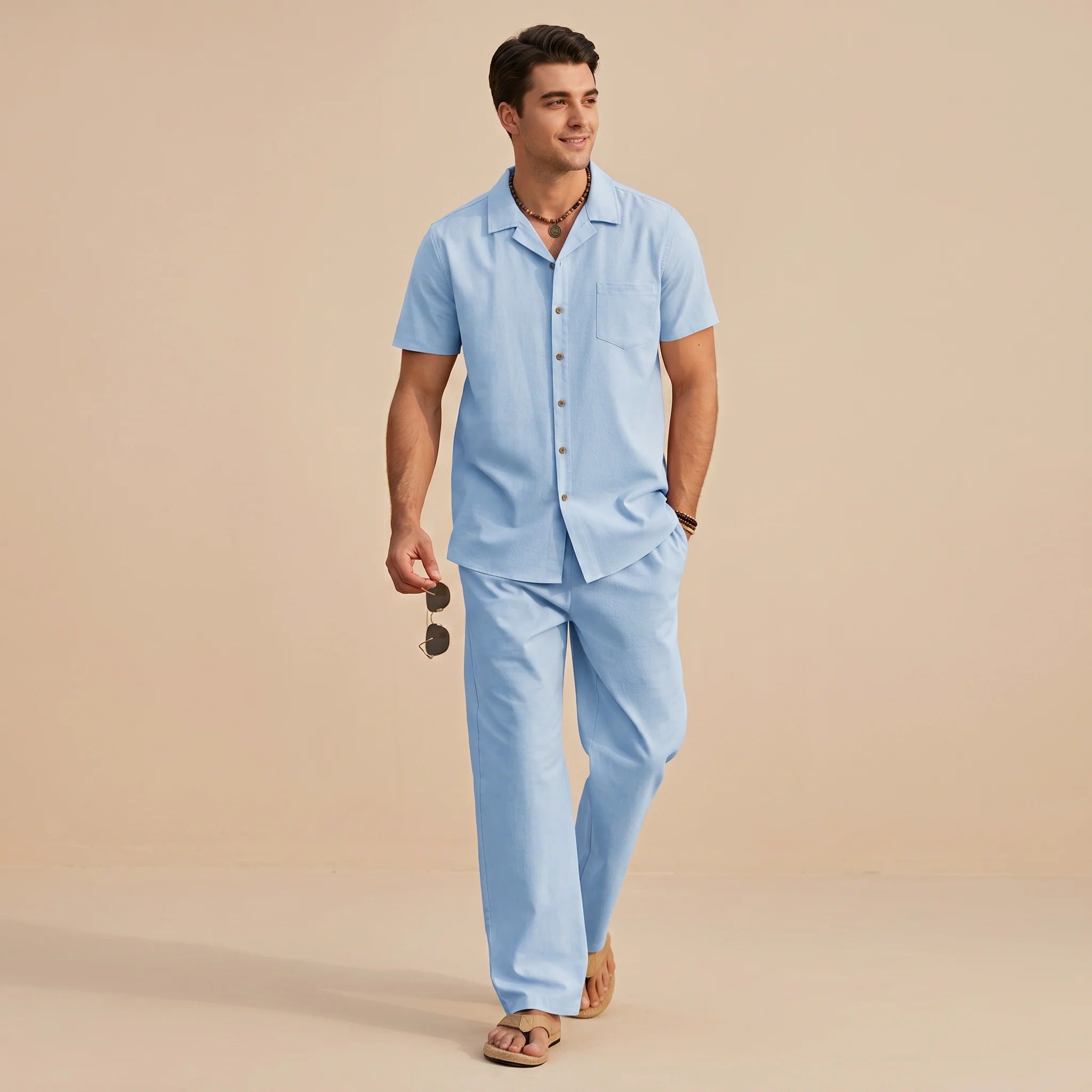 Hampton - Conjunto de Camisa Relajada y Cómoda