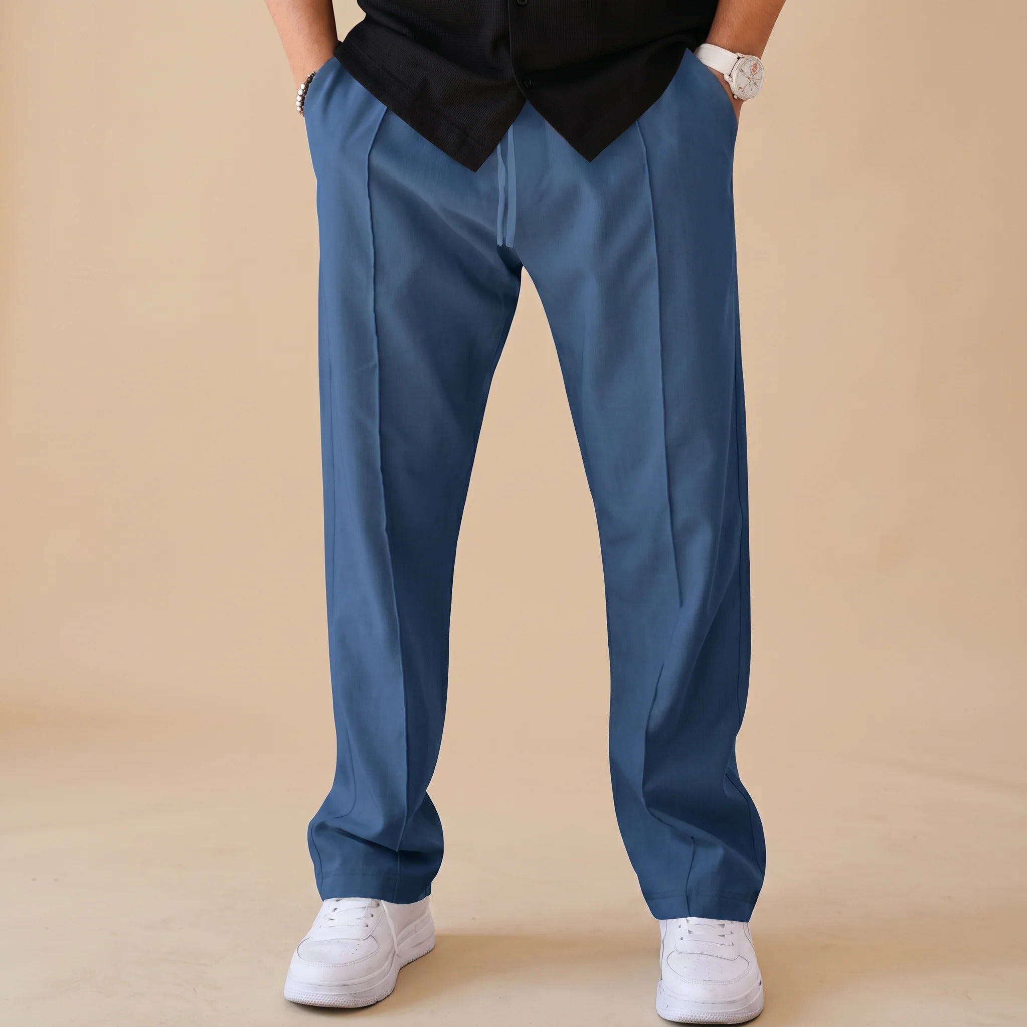 Chandler - Pantalones Jogger Rectos Minimalistas