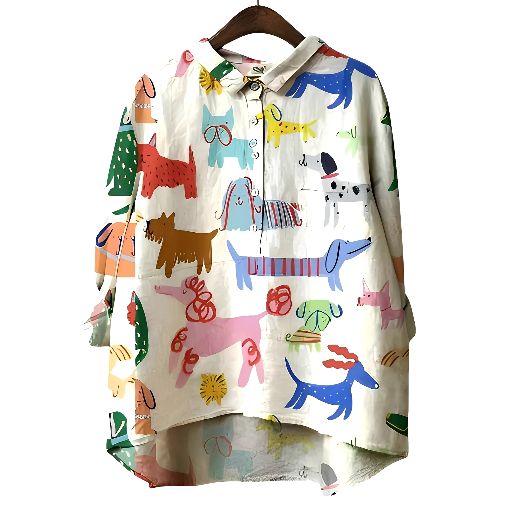 Eyden - Blusa estampada de manga larga para mujer