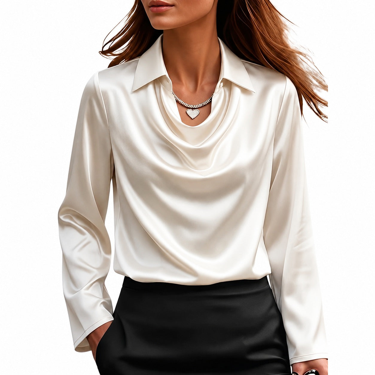 Dionne - Blusa elegante de manga larga para mujeres