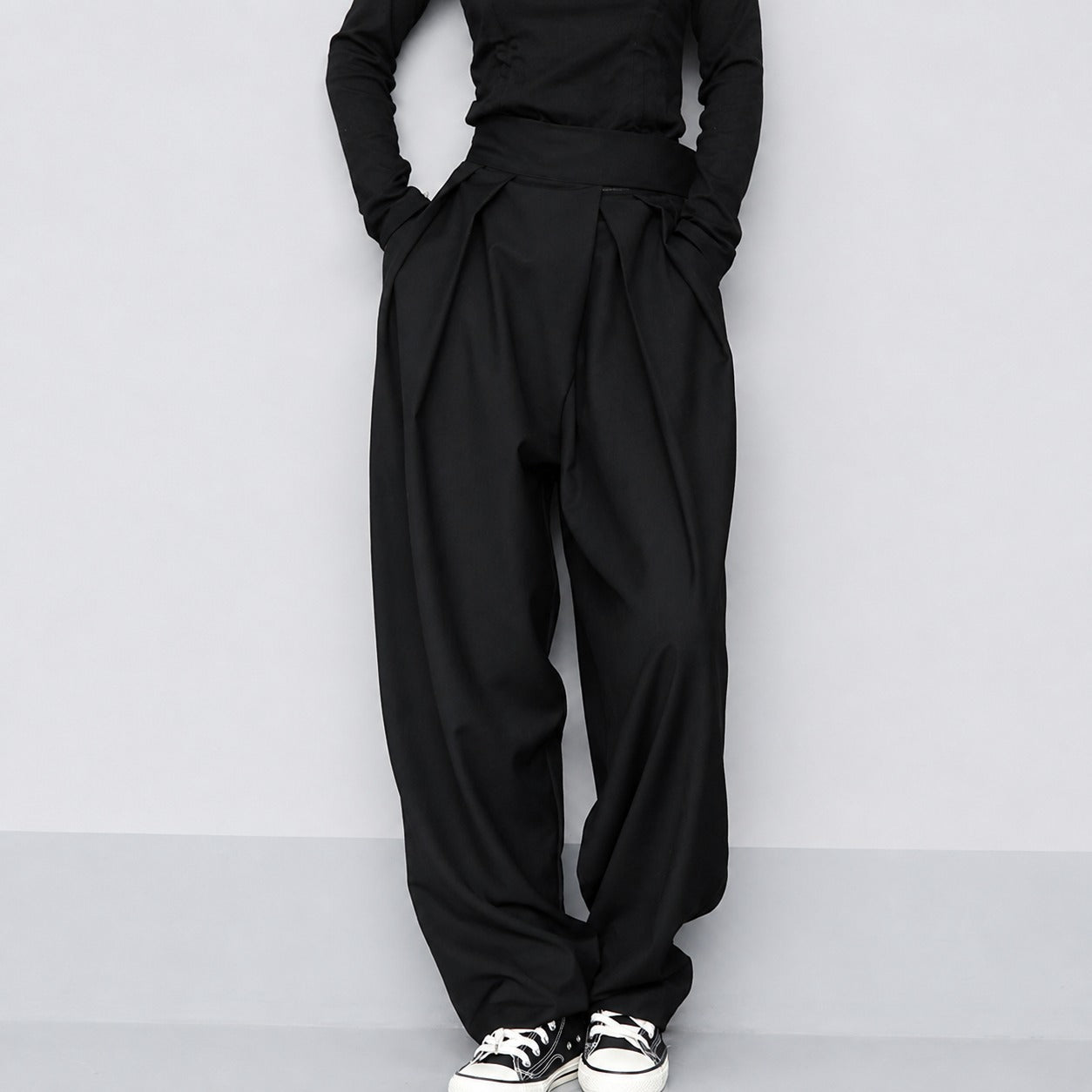 Marisa - Pantalones anchos con cierre de velcro