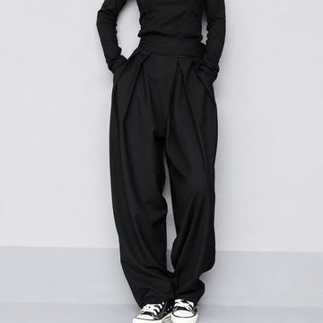 Marisa - Pantalones anchos con cierre de velcro