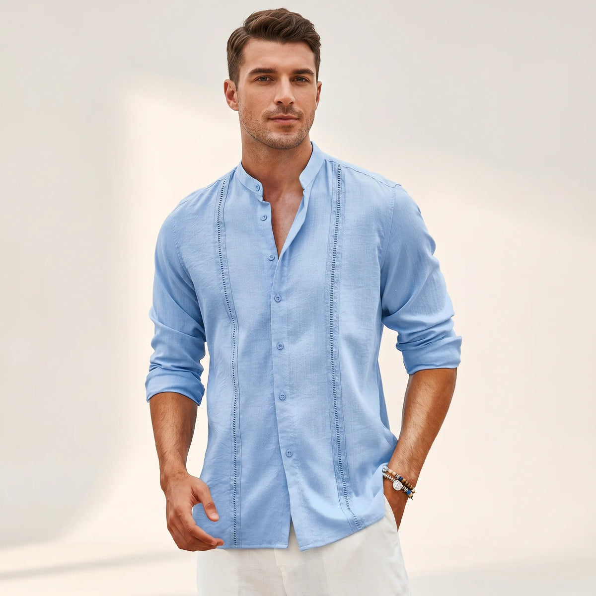 Olivier - Camisa Elegante Bordada