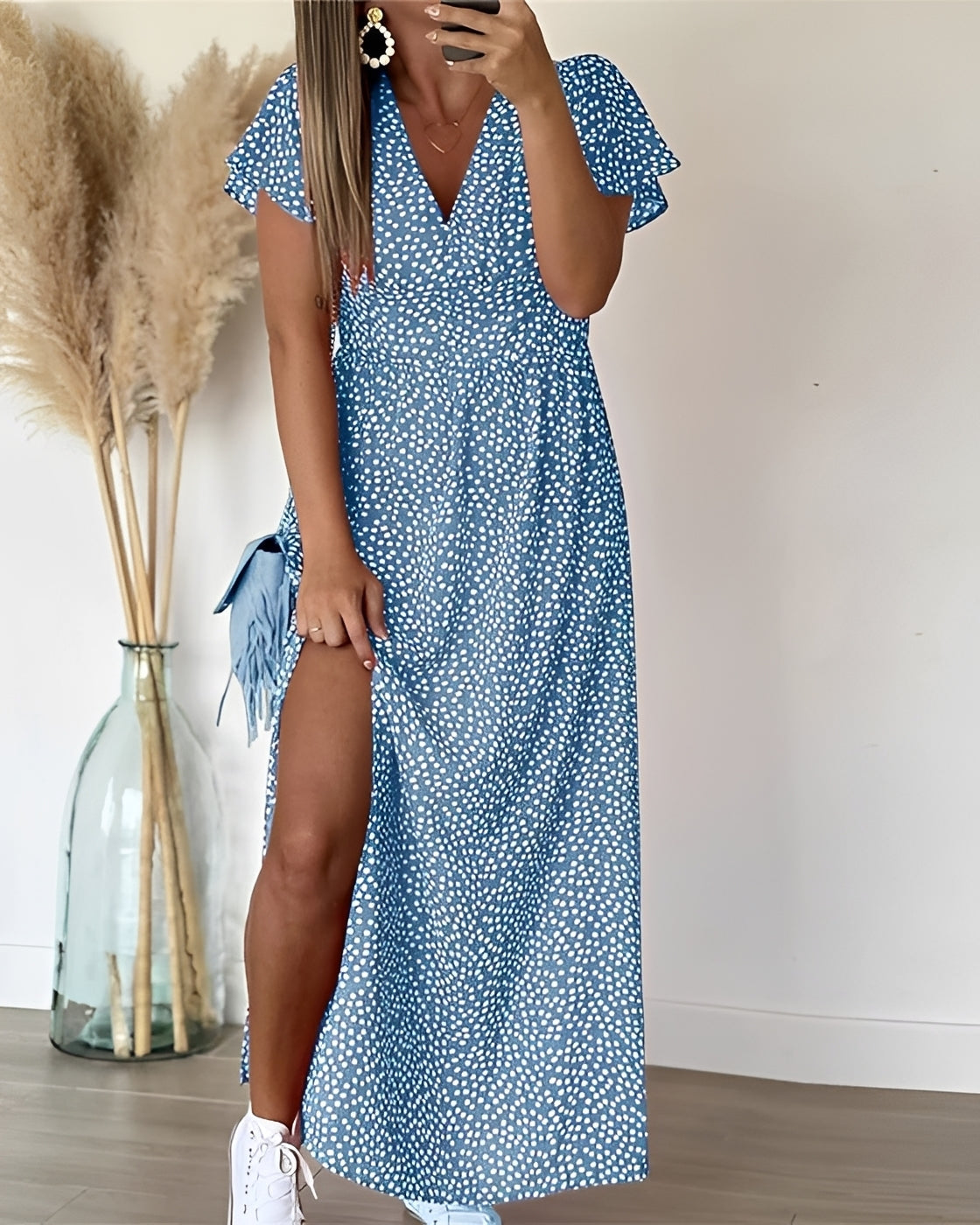 Tina - Vestido Elegante con Abertura