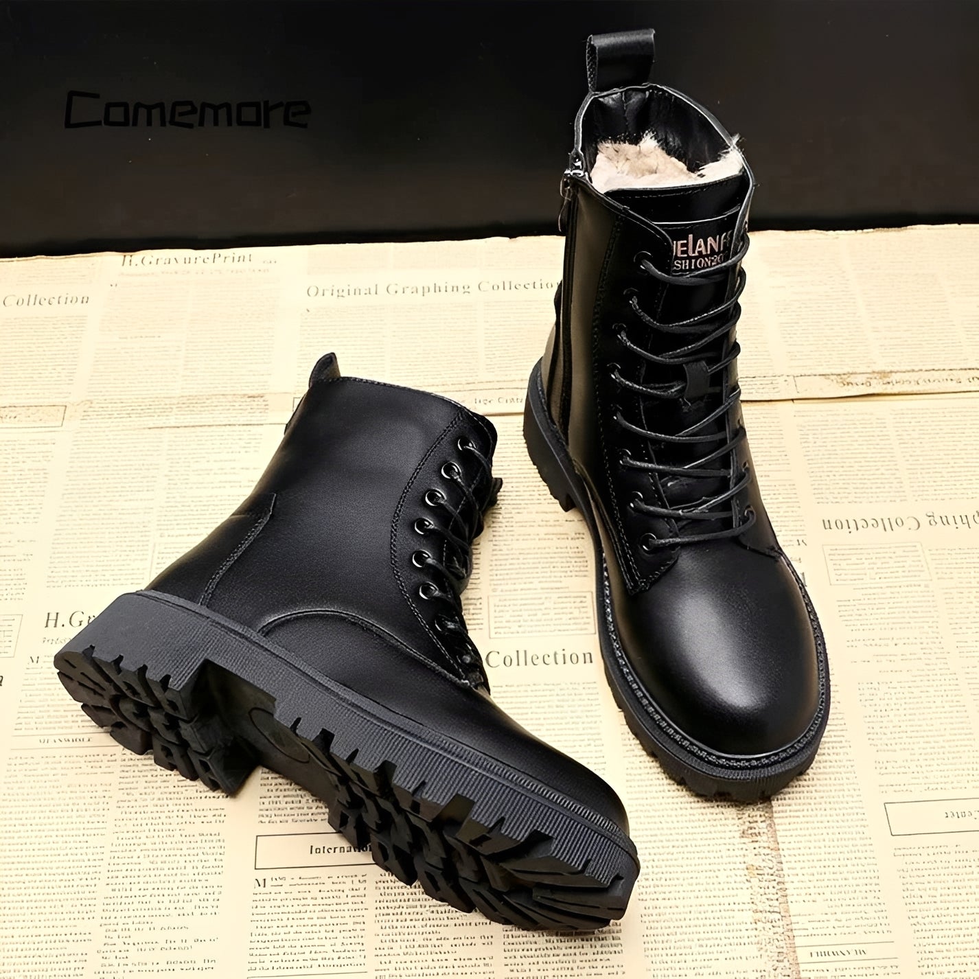 Adelpha - Botas negras de invierno para días fríos