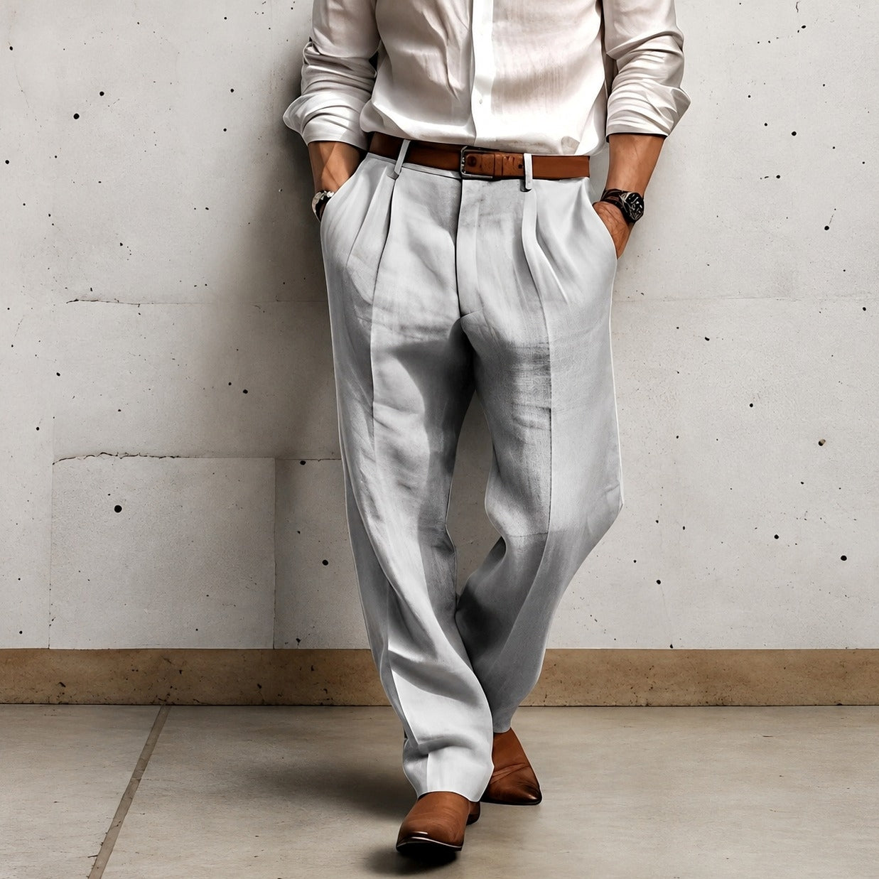 Aaden - Pantalones casuales de corte holgado para hombres