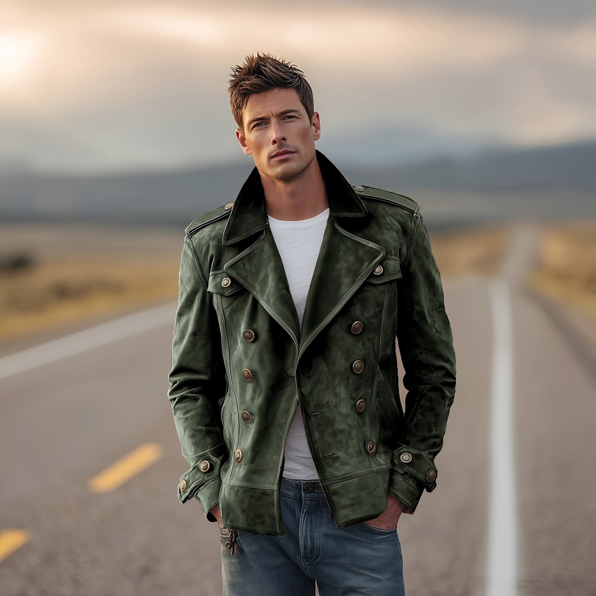 Marv - Chaqueta Elegante de Doble Botonadura