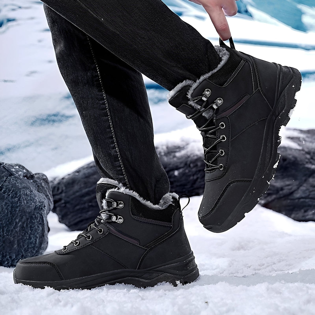 Franklin - Botas de invierno masculinas para afuera, cálidas