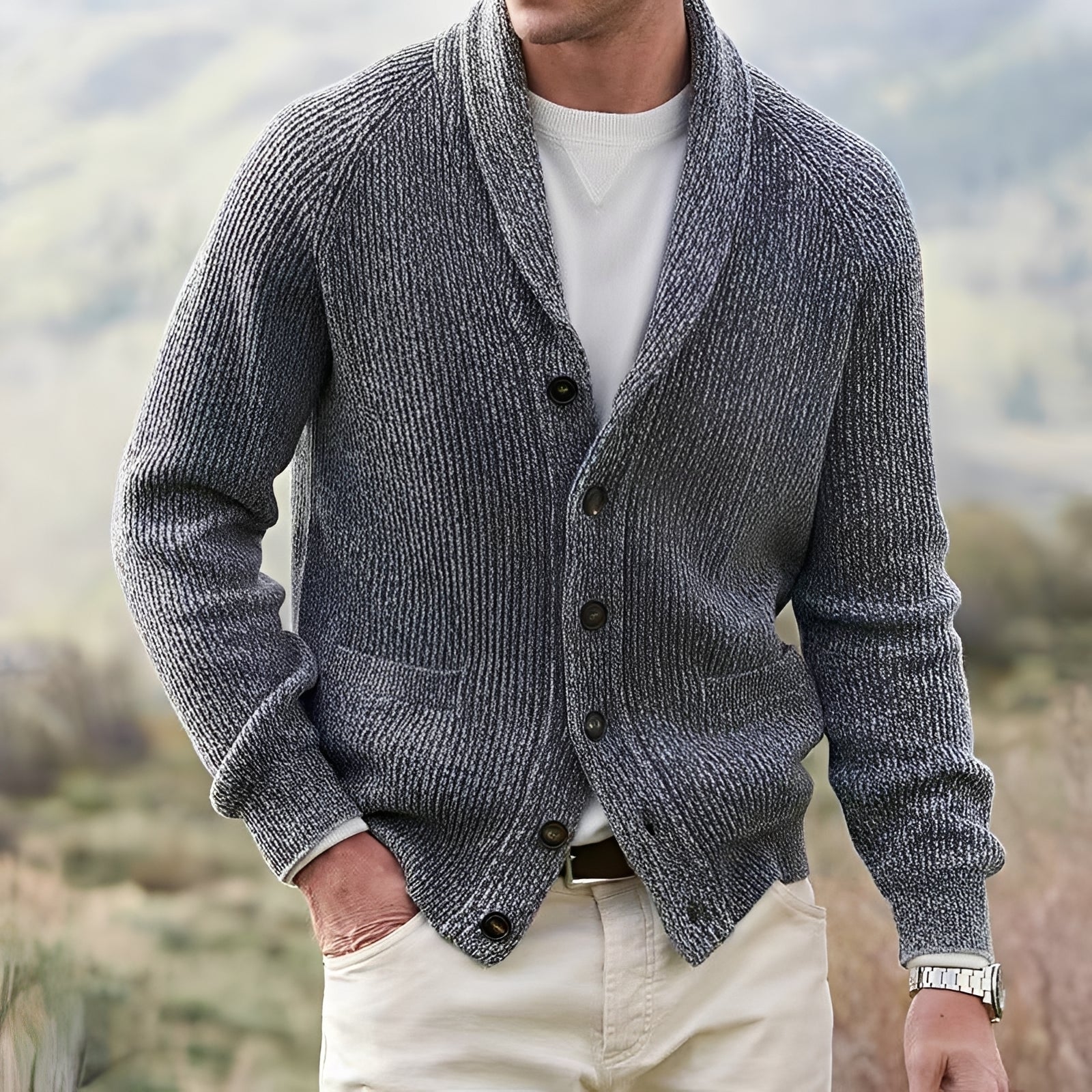 Winton - Cárdigan clásico para hombres