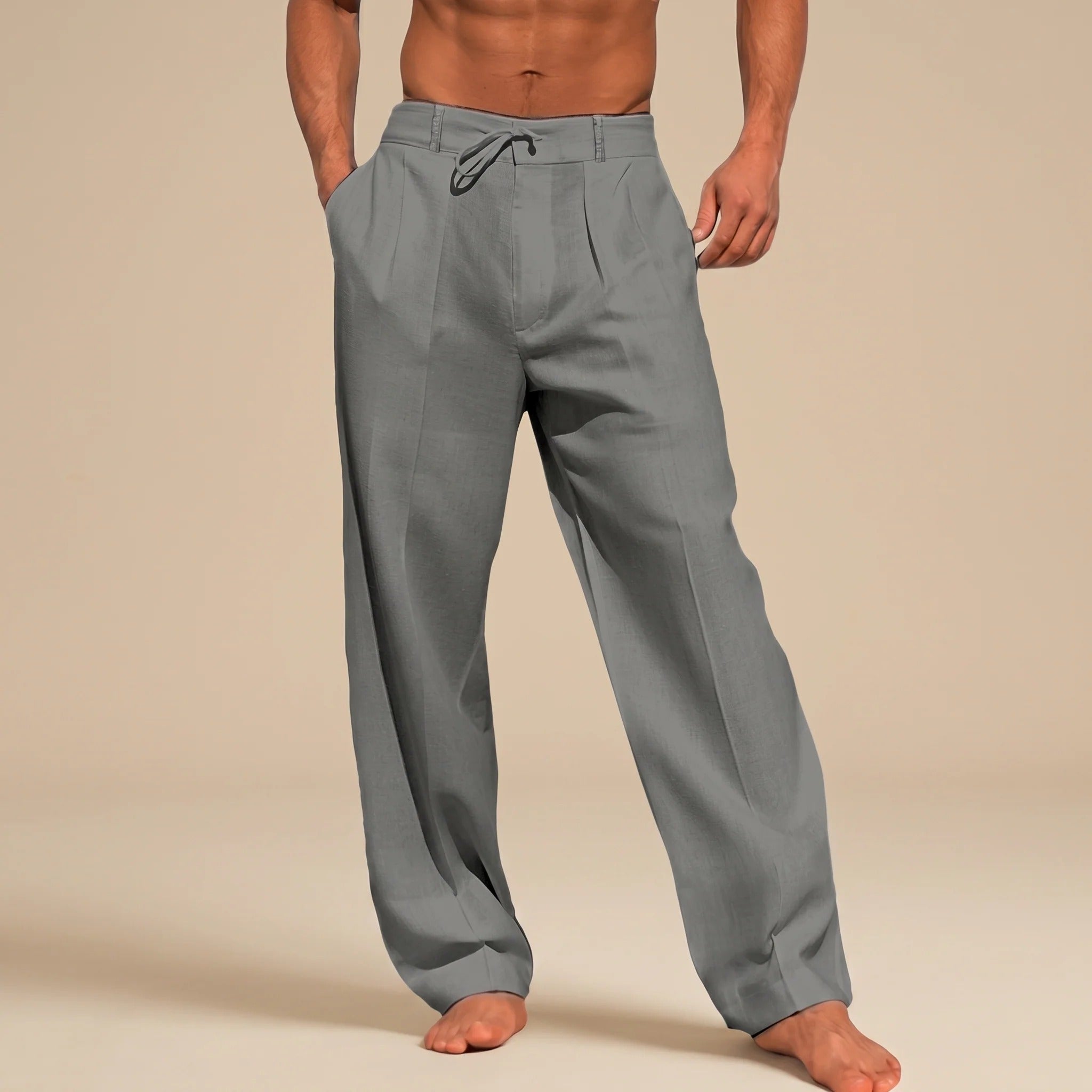Alfie - Pantalones Cómodos de Pierna Recta