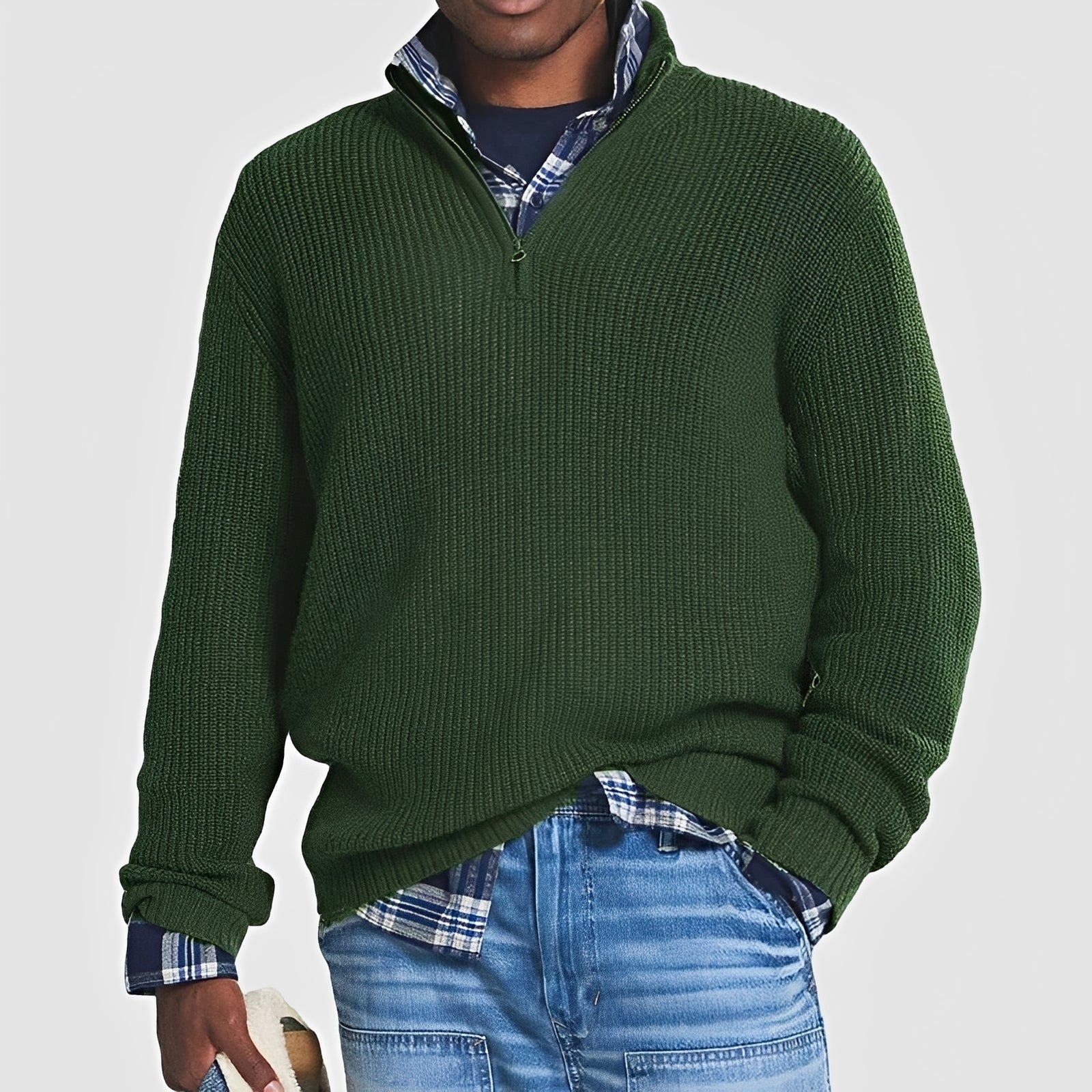 Sean - Suéter para hombres con cremallera